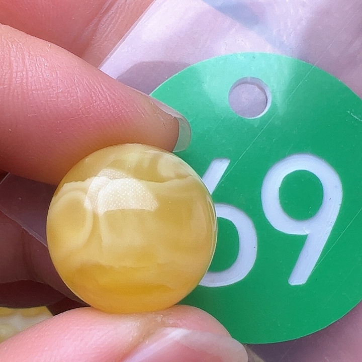 蜜蜡裸石未镶嵌冰沙16.4m m