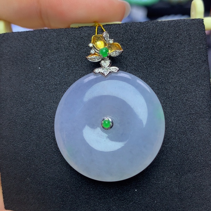 翡翠手链18K金镶嵌翡翠