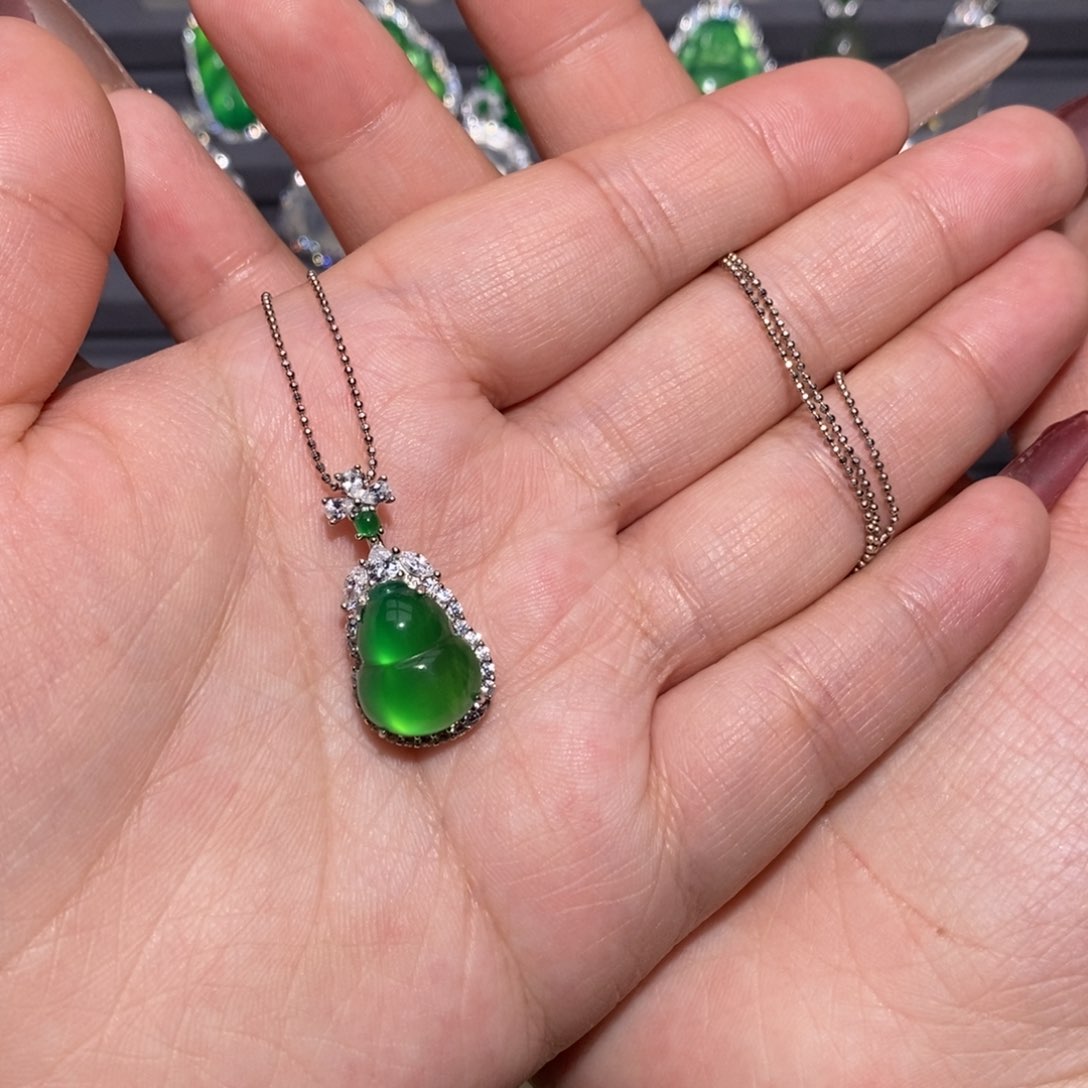 玛瑙/玉髓颈饰银S925镶嵌Y**m