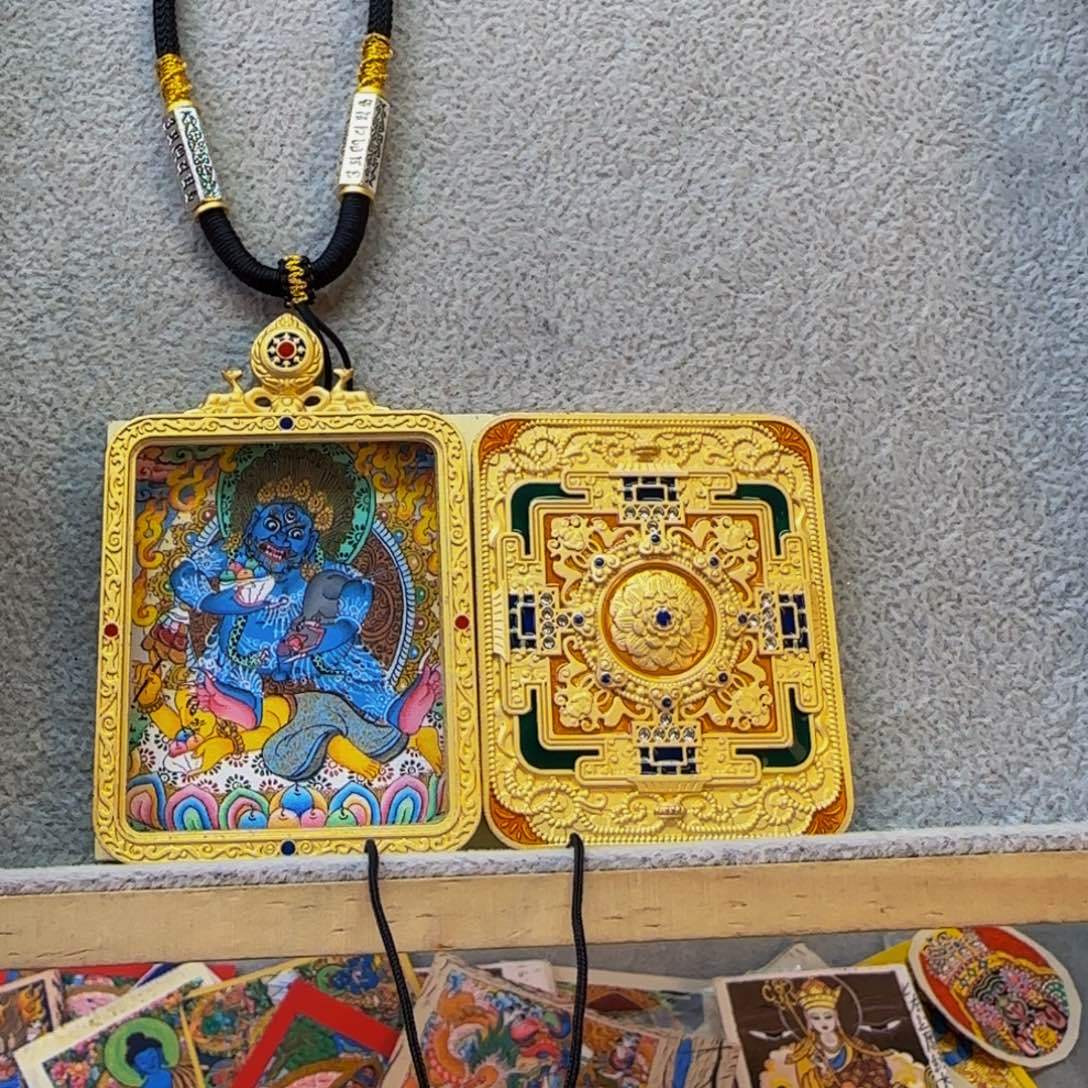 吊坠梵****号纯手绘黑财神