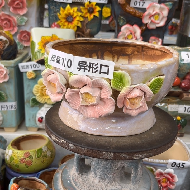 紫砂花盆粗陶材质多肉花盆