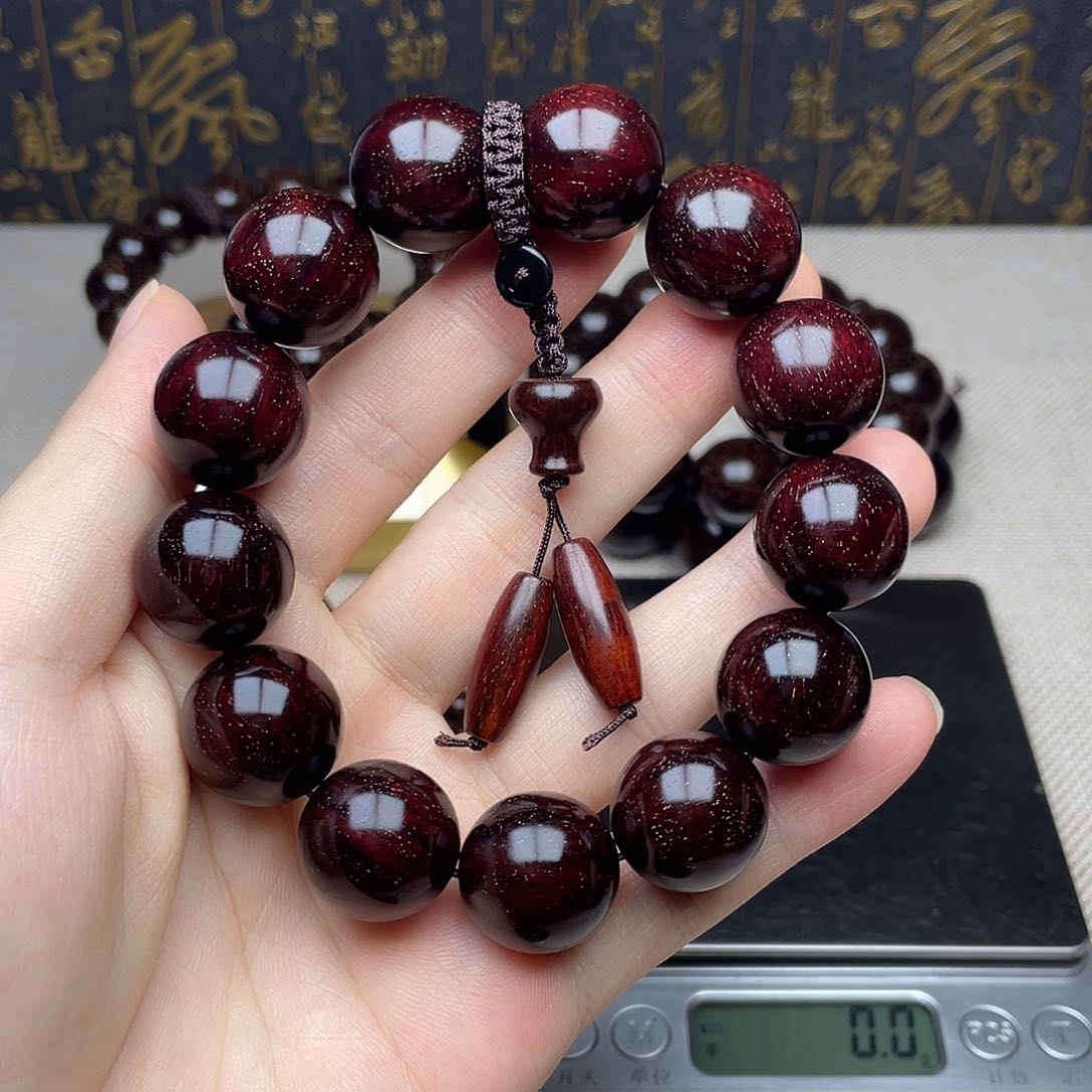 檀香紫檀（小叶紫檀）1.8 13颗 高油密多金星