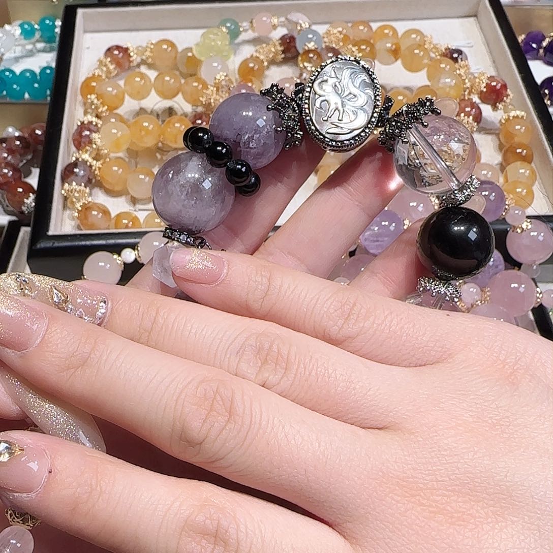 水晶手链未镶嵌你****?吧