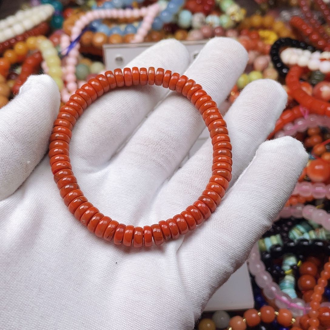 玛瑙/玉髓手链合金苹*果48636