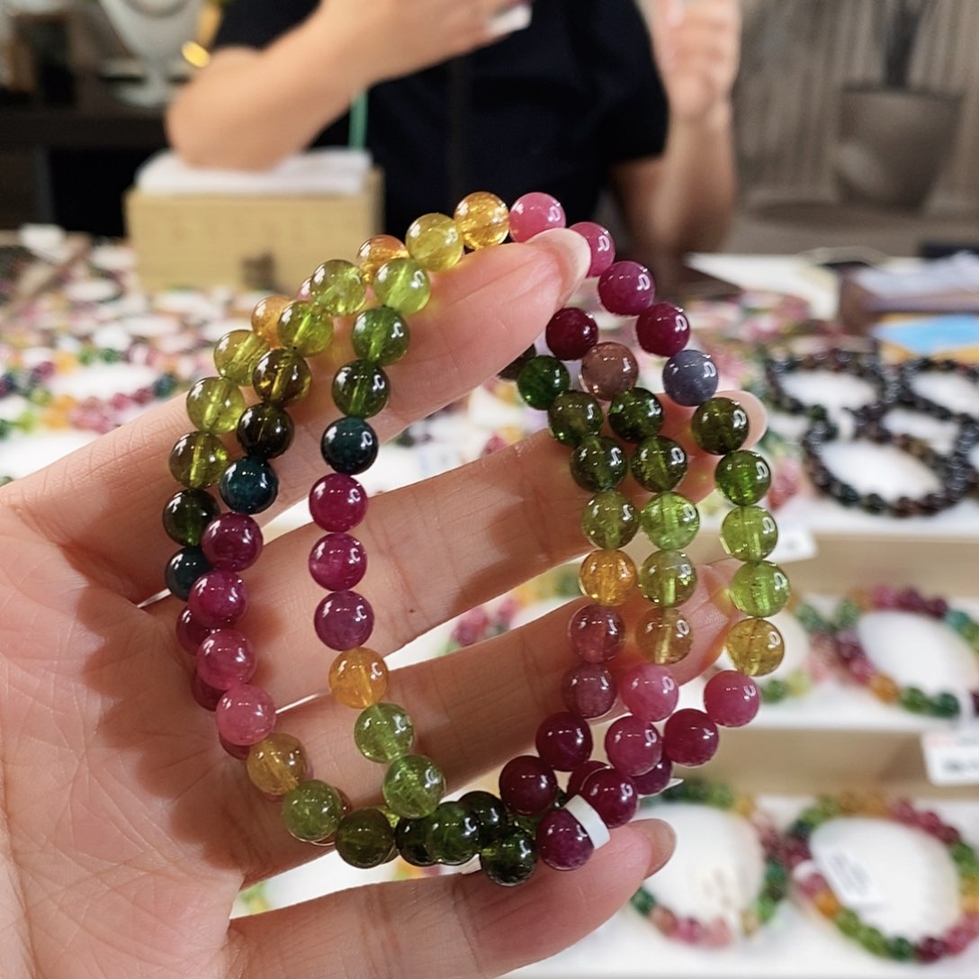 手串未镶嵌碧玺G2485三圈颜色微差