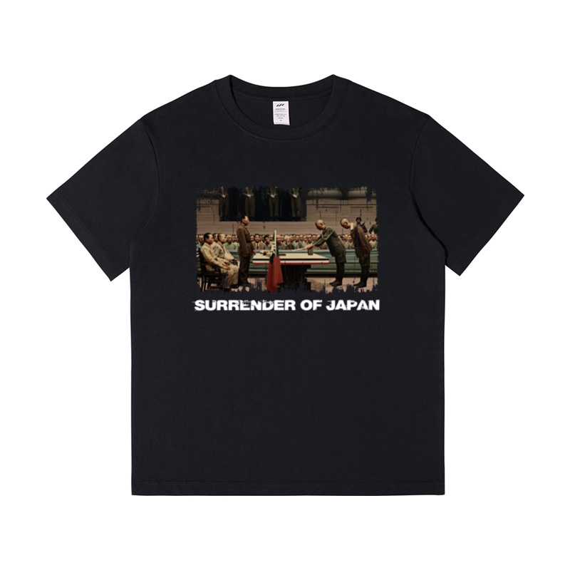 世界名画日本投了731罪行圆领纯棉短袖