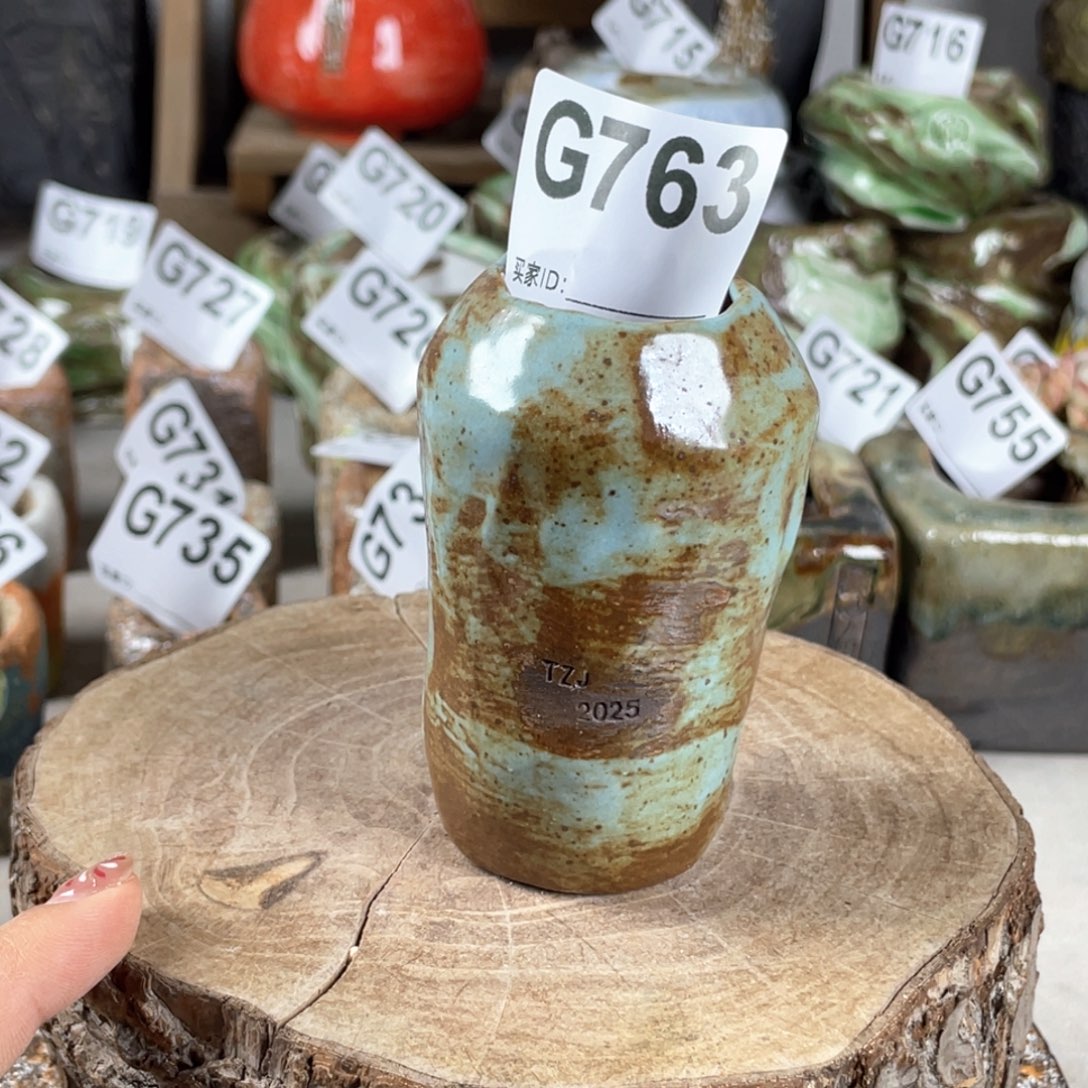 紫砂花盆手捏罐子 内口3