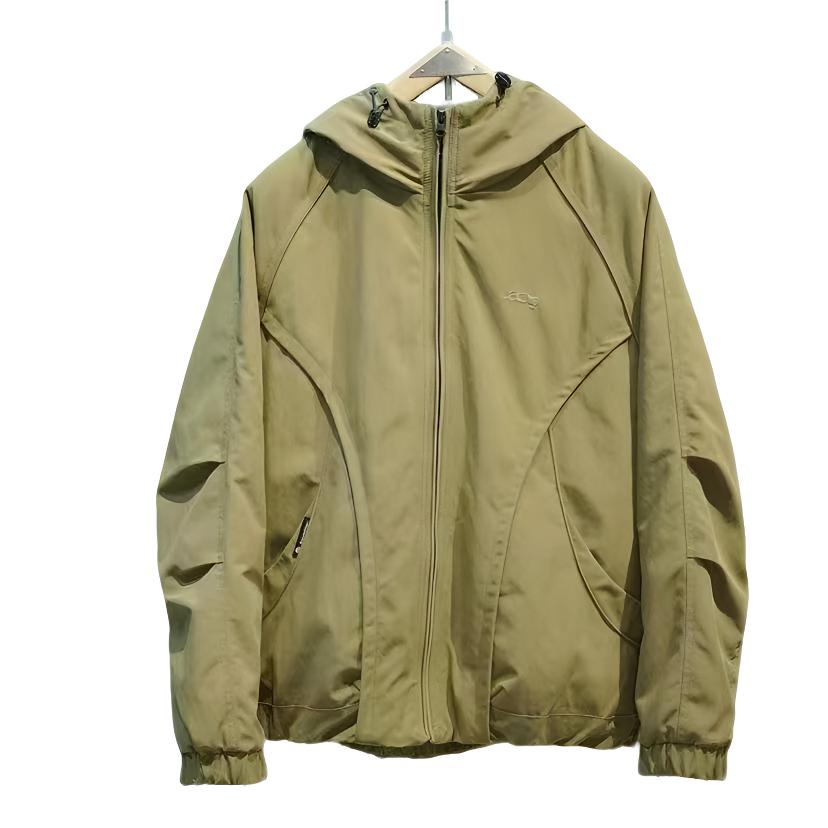 棉服连帽口拉链棉服外套#8816