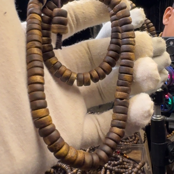 沐***泽沉香手串沉香奇楠厚切18.6克