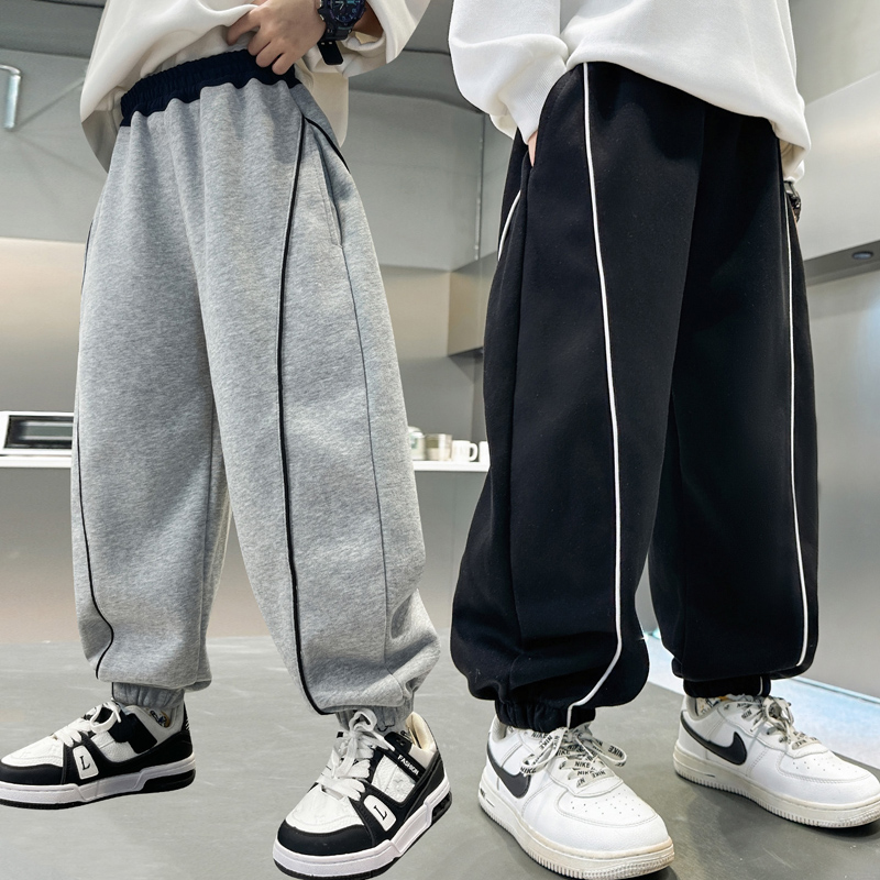 儿童装男童裤子春秋款2025新款中大童秋装运动裤秋季卫裤宽松潮