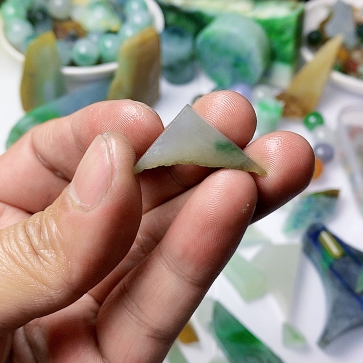 翡翠散珠天然翡翠A货