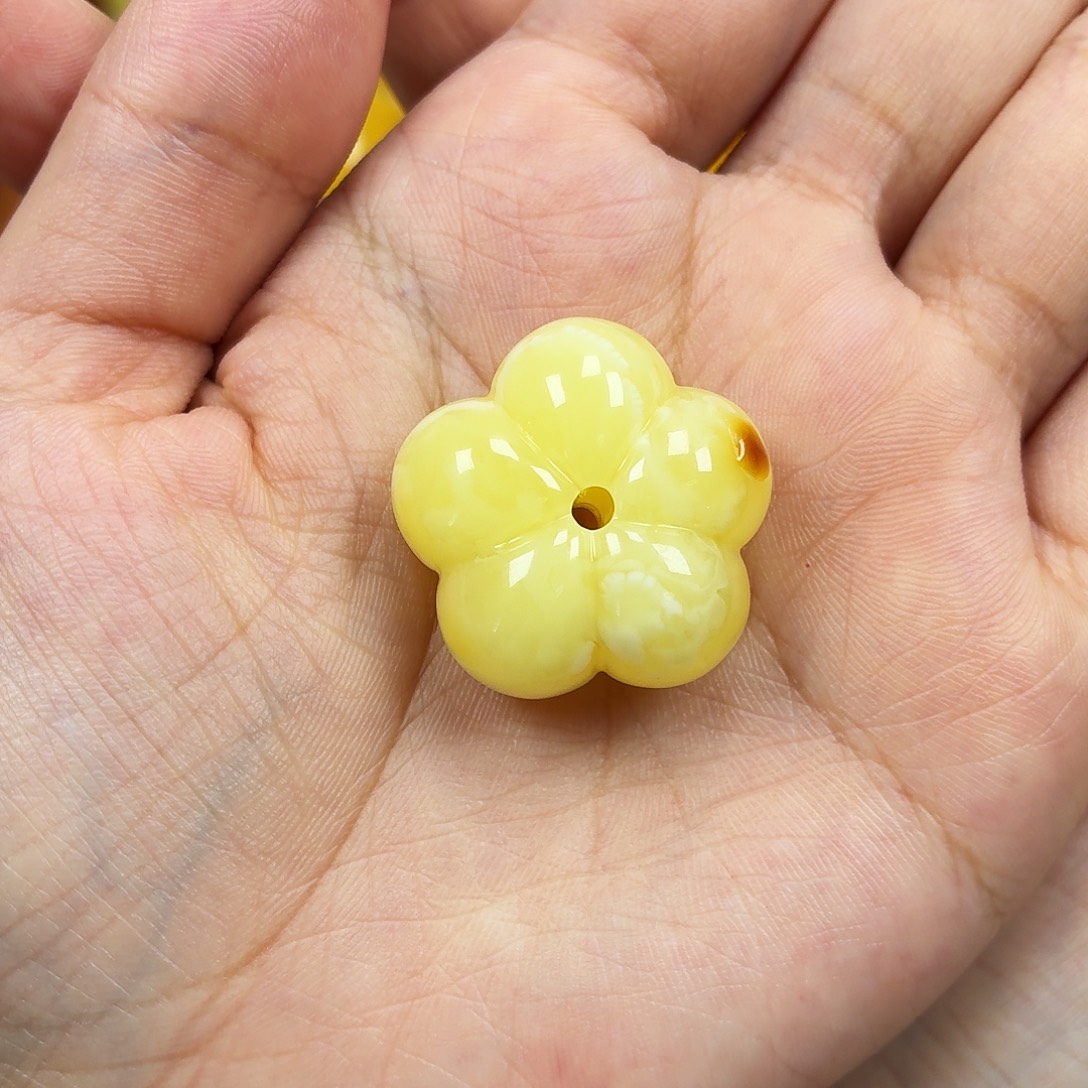 未镶嵌颈饰蜜蜡焦皮浓蜡妖花花朵