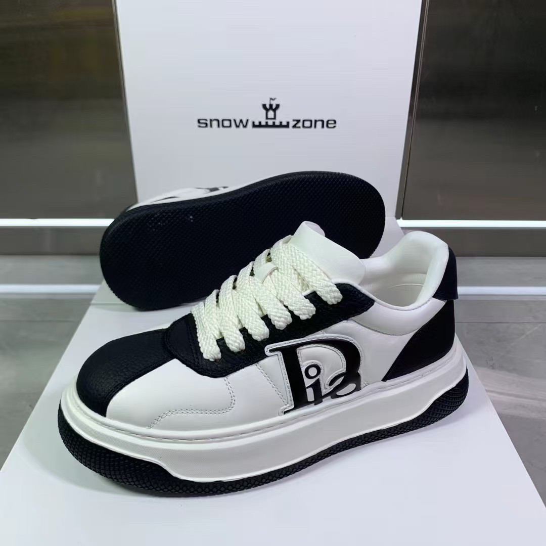 休闲风胶粘圆头低帮时尚休闲鞋ins厚底透气男鞋春季