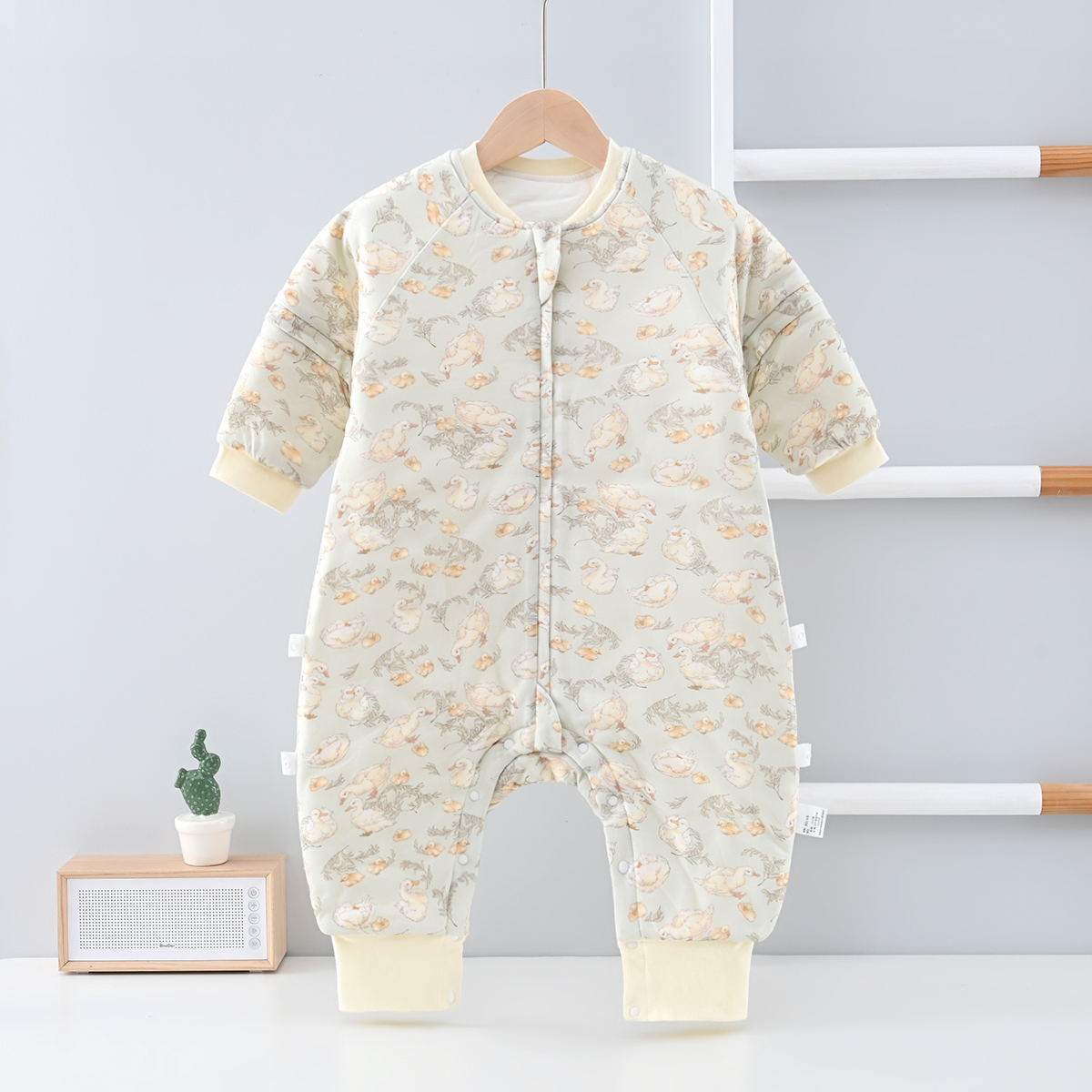 【恒温棉】新生儿120g睡袋幼儿加厚纯棉睡袍宝宝长袖保暖连体衣