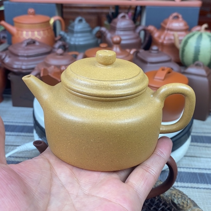 紫砂茶壶全手工剑流德钟180cc原矿黄金段