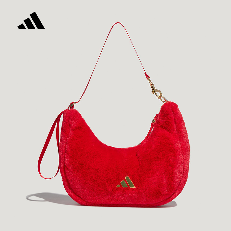 adidas/阿迪达斯女子新年款实用毛茸运动手拎包斜挎包 KR2566