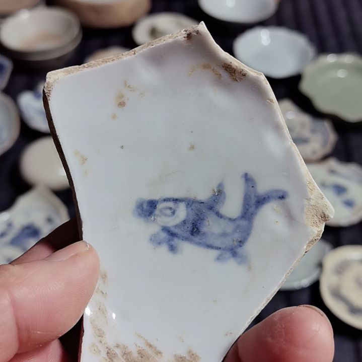 瓷片青花影青杯垫标夲