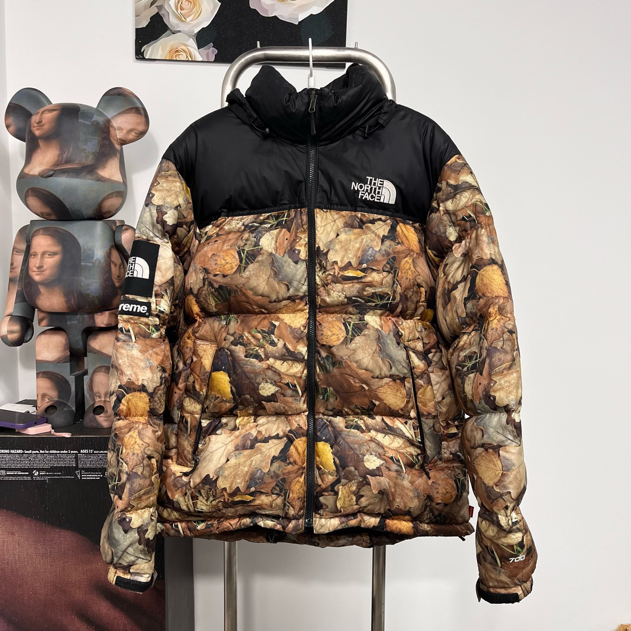 98新北面✖️supreme落叶羽绒服 尺码：S 衣长68 胸围118