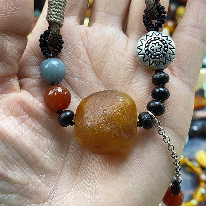 蜜蜡未镶嵌项链项链