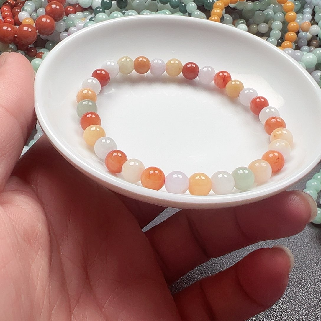 翡翠手链未镶嵌余**我货主老华