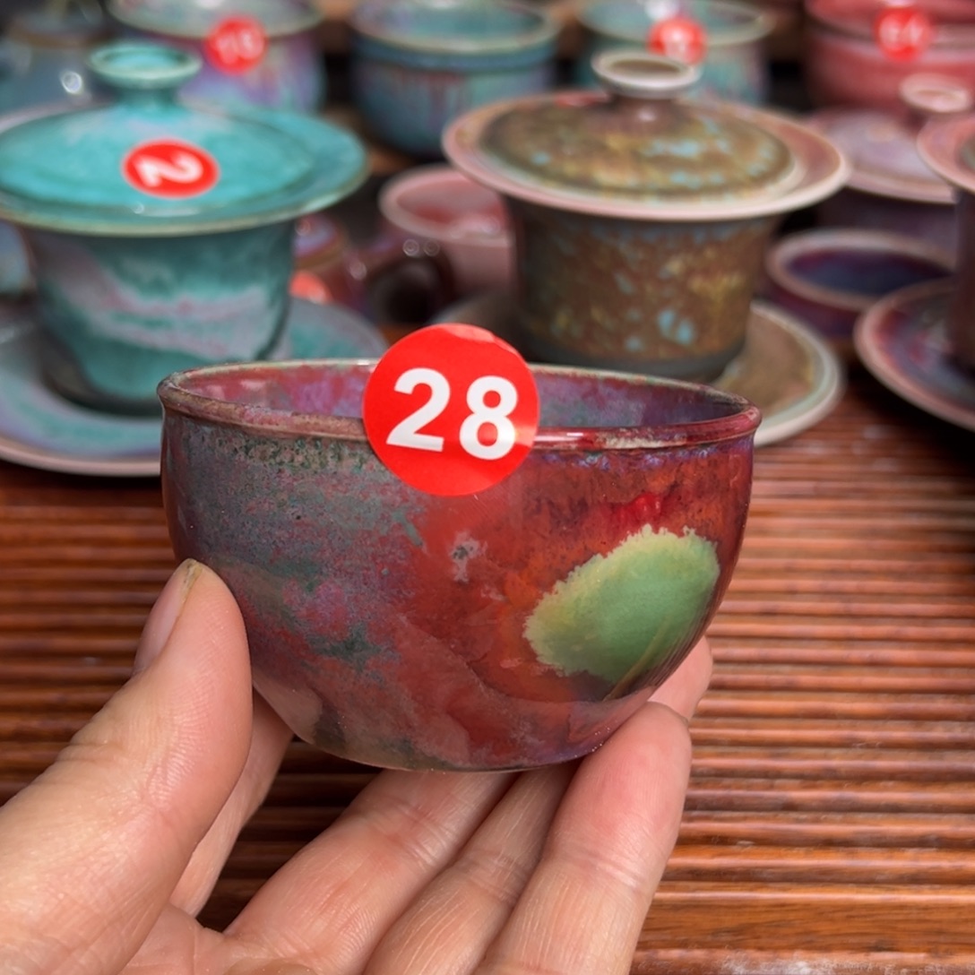 手工制作钧窑茶器