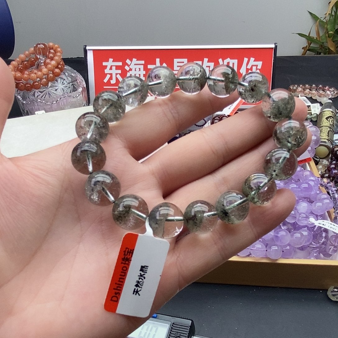 手链未镶嵌水晶绿幽灵宝盆12+