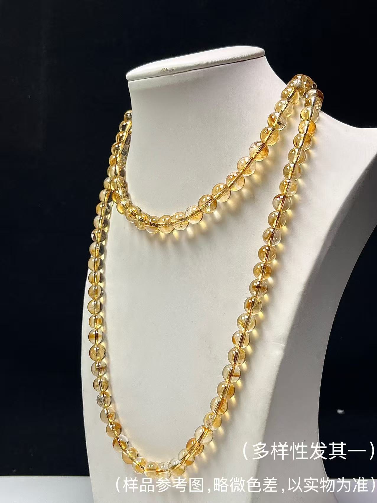 S925黄塔晶项链7m(多样性发其一）YSZB-7723