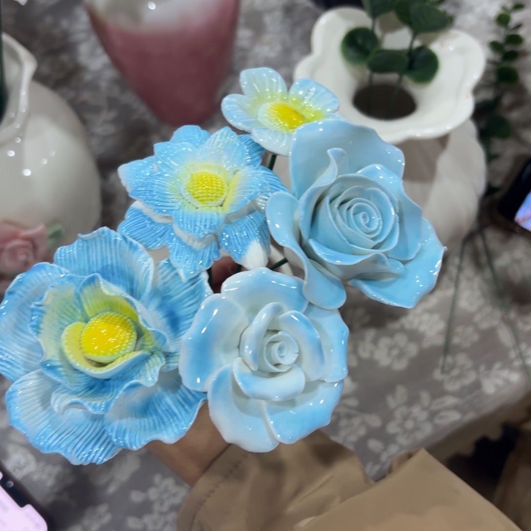 陶瓷花，拍满20发货，退款拉黑