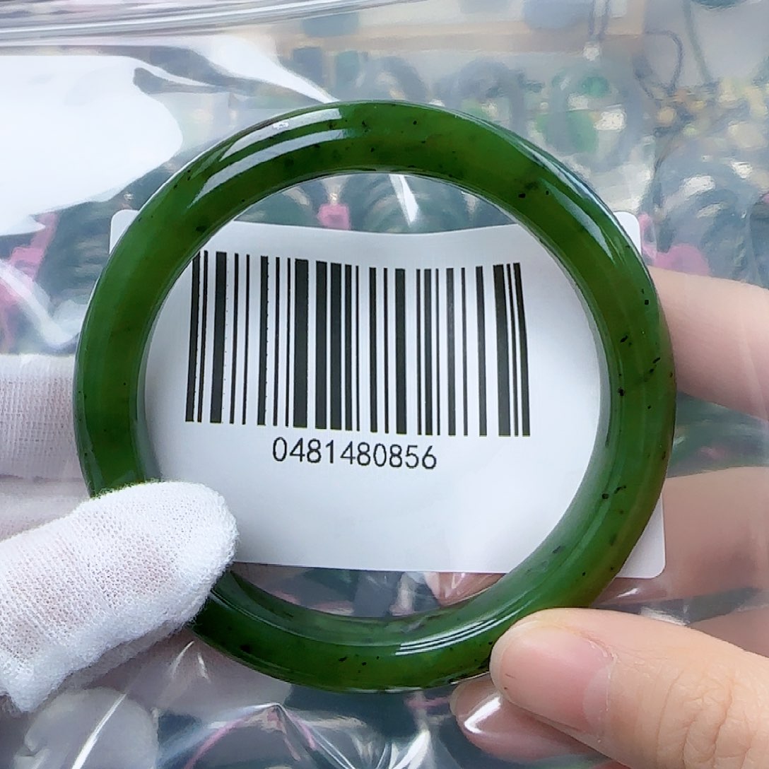 和田玉（碧玉）手镯未镶嵌6061