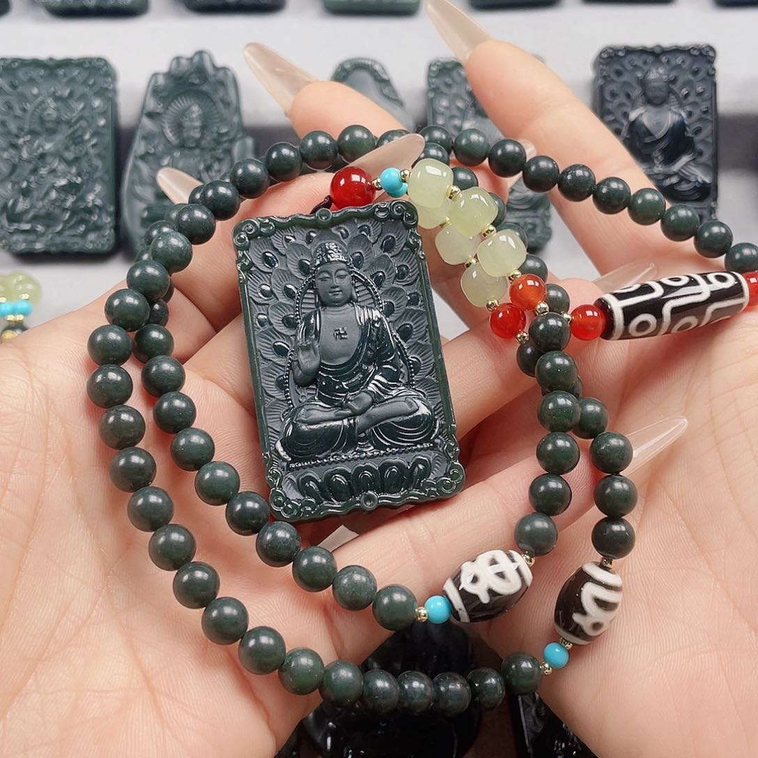 和田玉未镶嵌颈饰