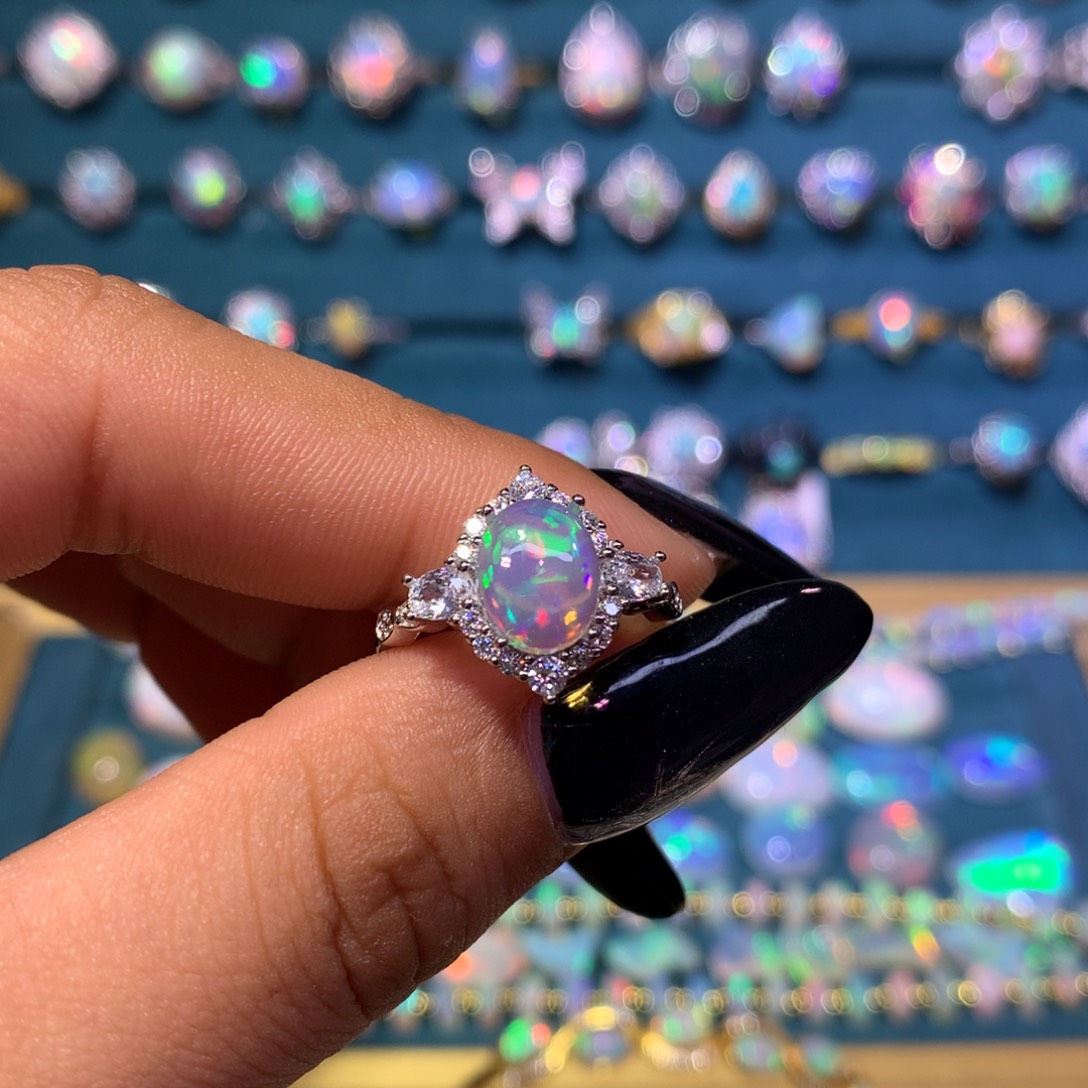 欧泊银S925镶嵌戒指款