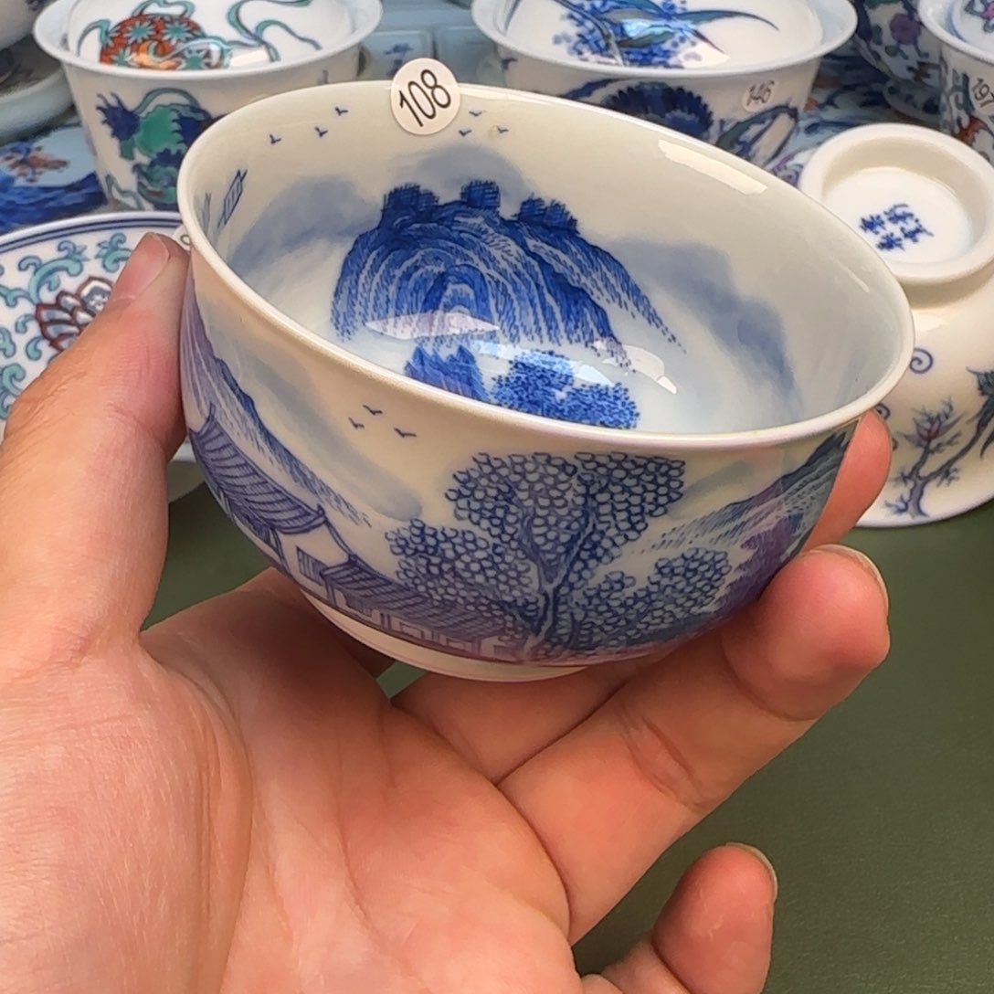 彦祖纯手工手绘茶具108