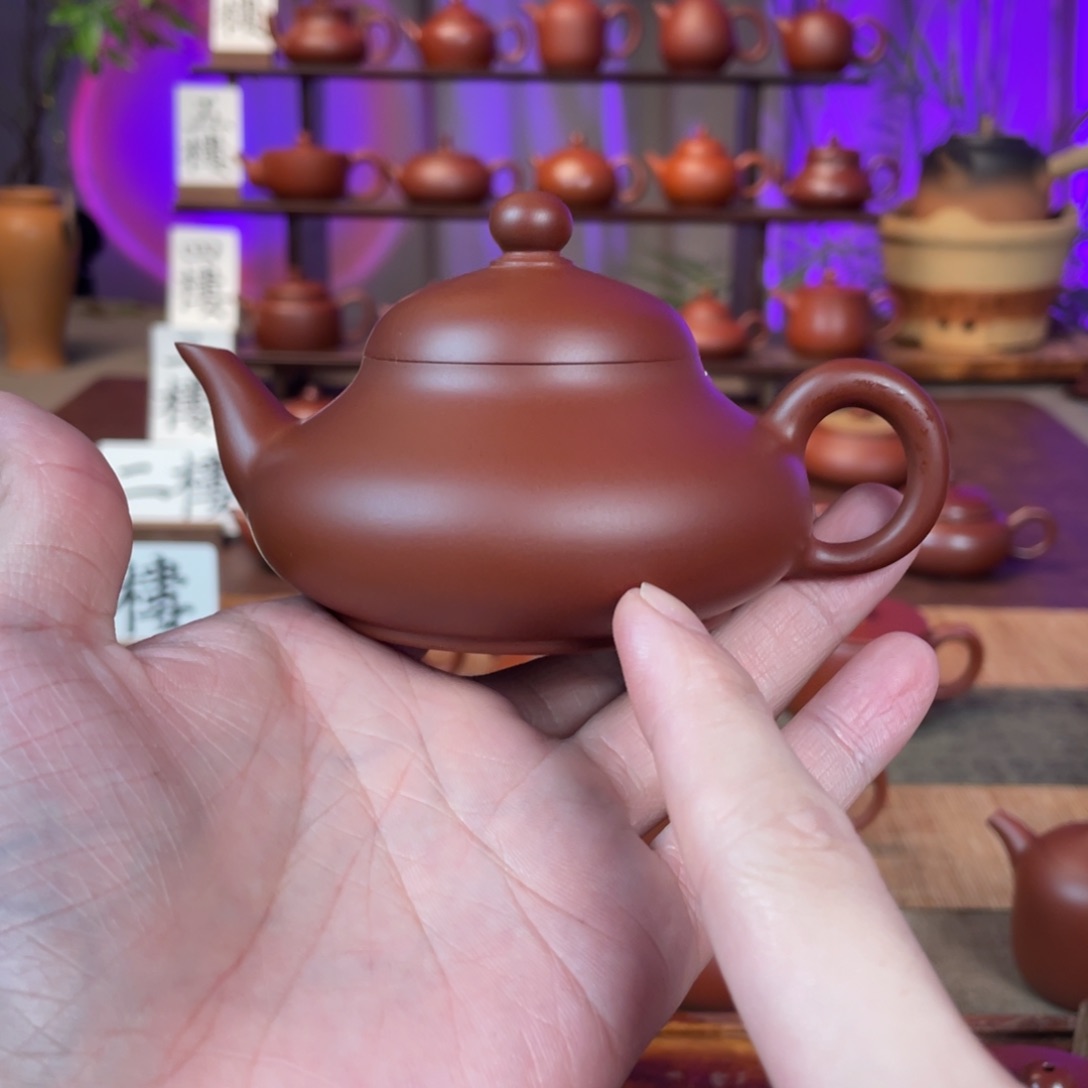 紫砂潮州手拉壶精工梨壶