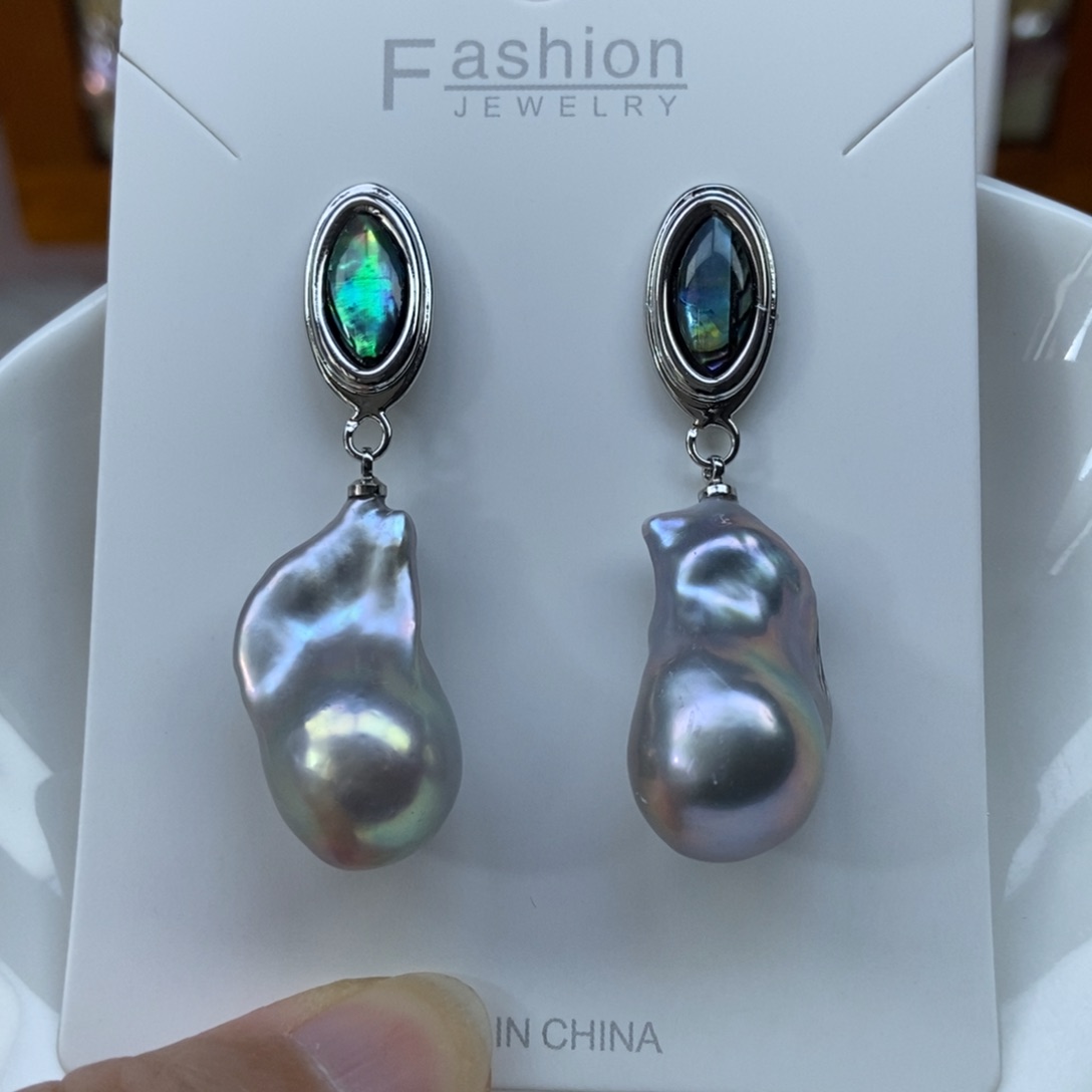 合金淡水珍珠耳环特价2051