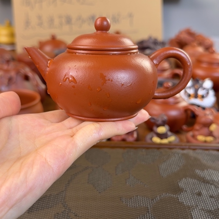 茶壶紫砂朱泥全手水平150毫升