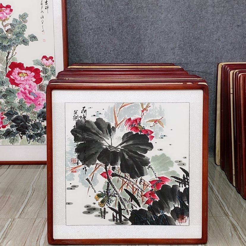 【闪购商品】国画书画作品带框65×65厘米