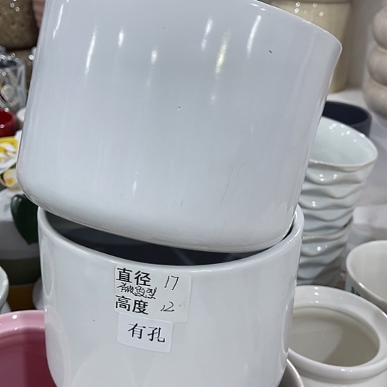 多肉绿植陶瓷花盆9.9包邮，有孔