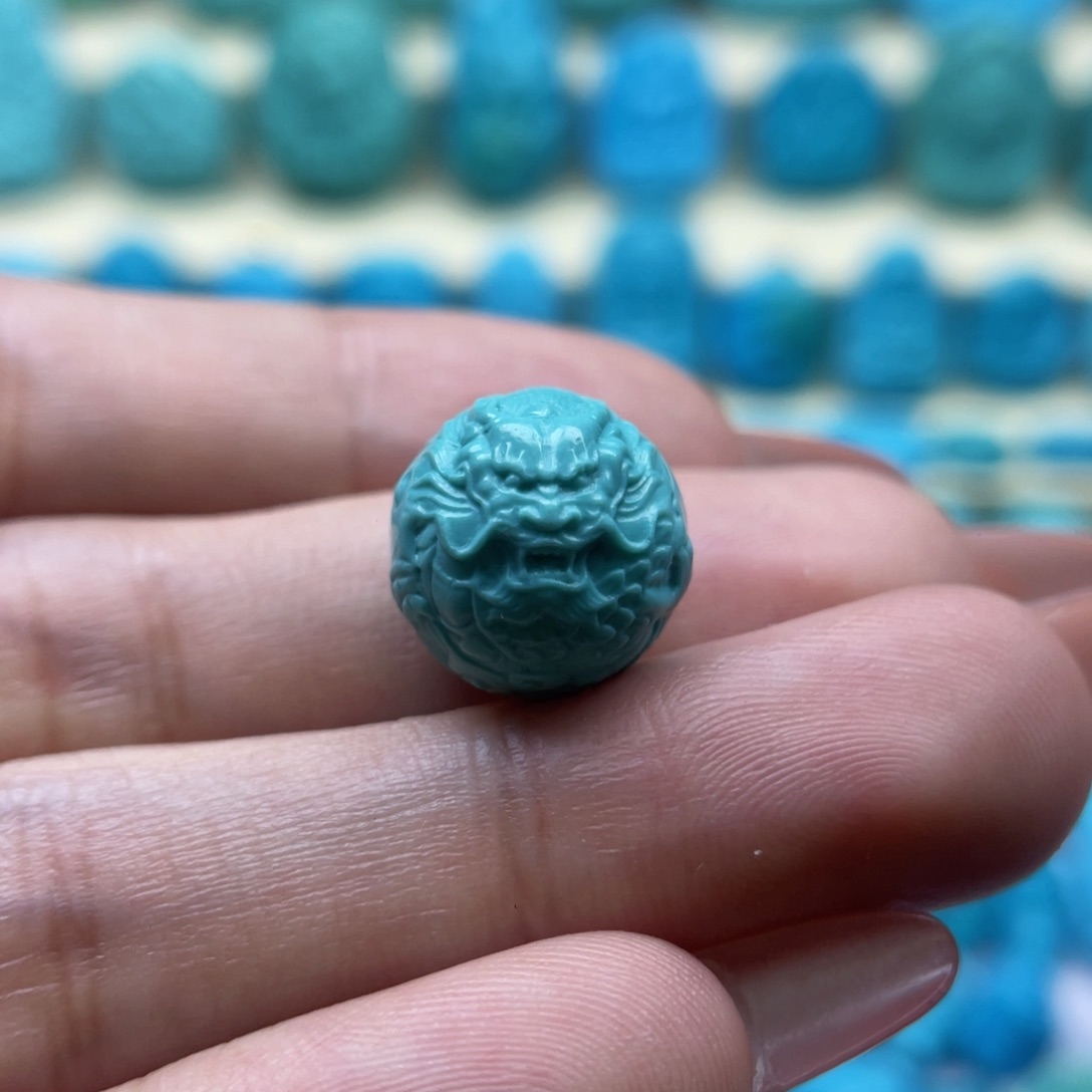 绿松石龙珠，尺寸13.5未镶嵌