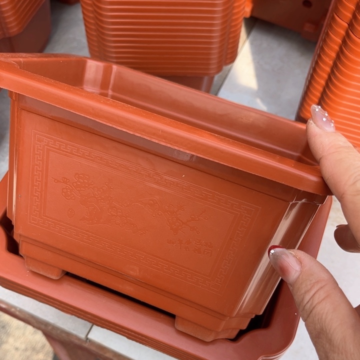 树脂红长盆长22宽17一组10