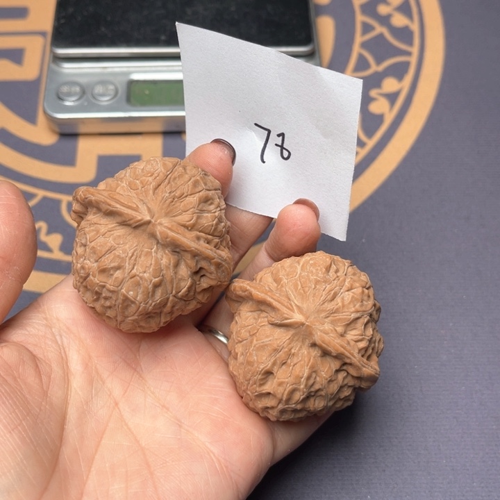 文玩核桃把件45南瓜墩