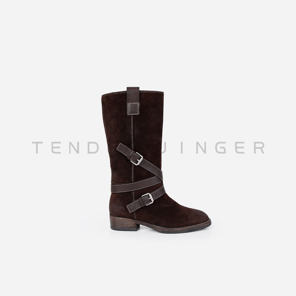 Tender Jinger｜线下专供 反绒擦色复古马丁中筒靴 M250878