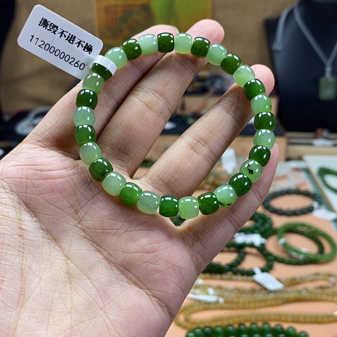 和田玉（碧玉）未镶嵌颈饰7mm