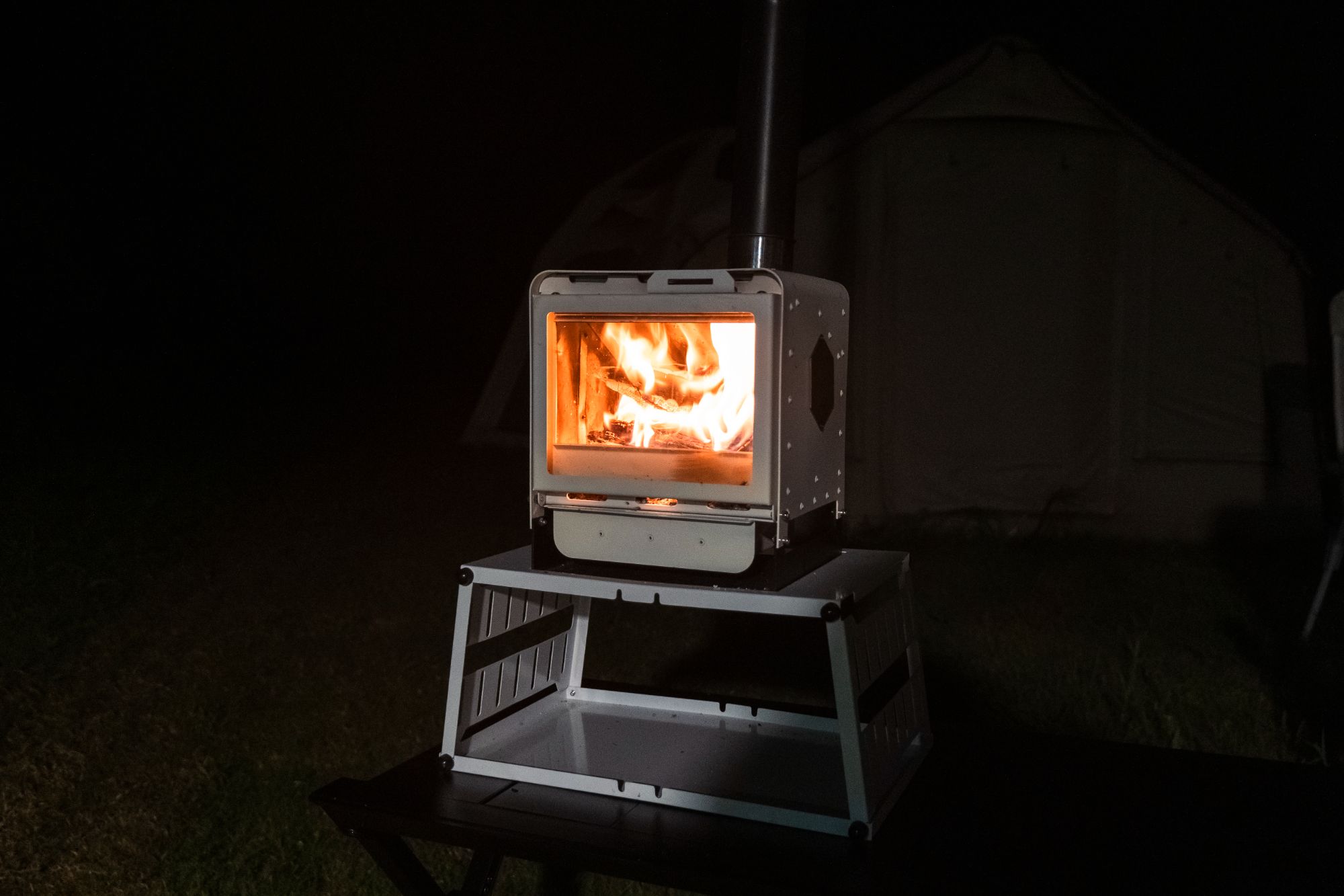 嵩野.方烬2025新款mini桌面户外取暖柴火炉