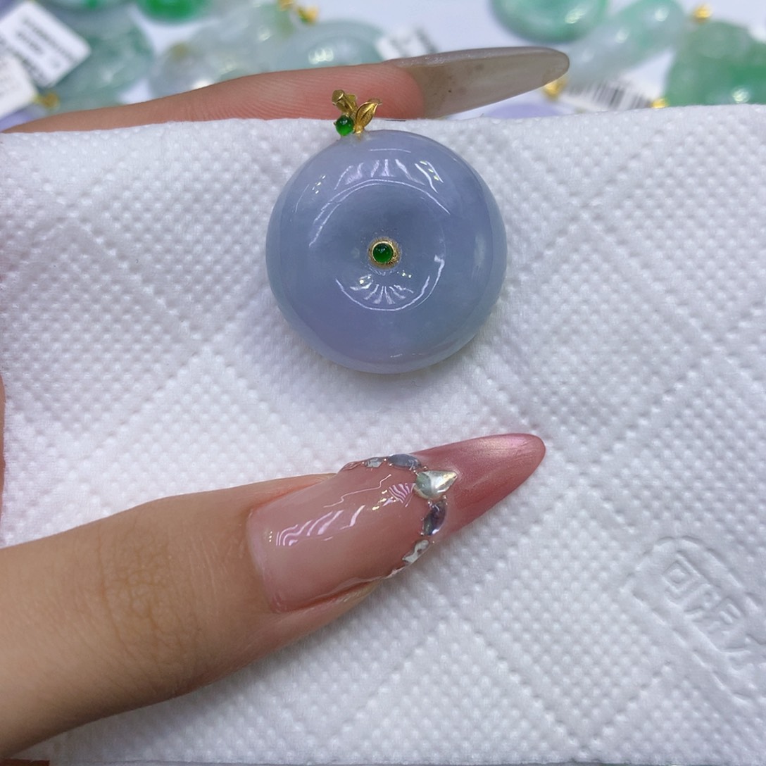 颈饰18K金镶嵌翡翠11111111