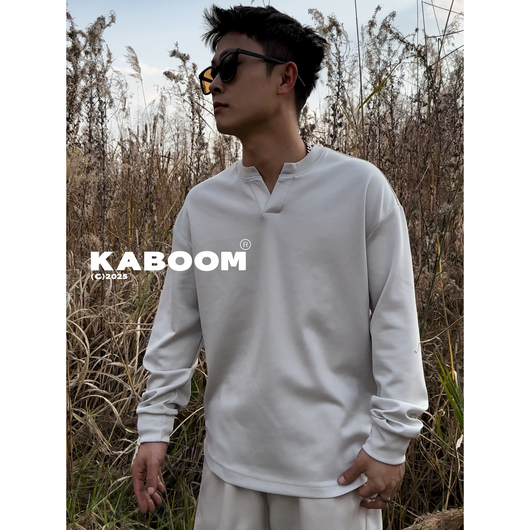 2025春季新款长袖T恤5505简单休闲百搭日常情侣男