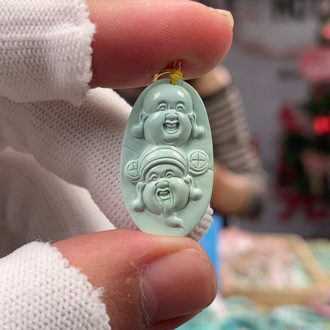 绿松石未镶嵌挂件