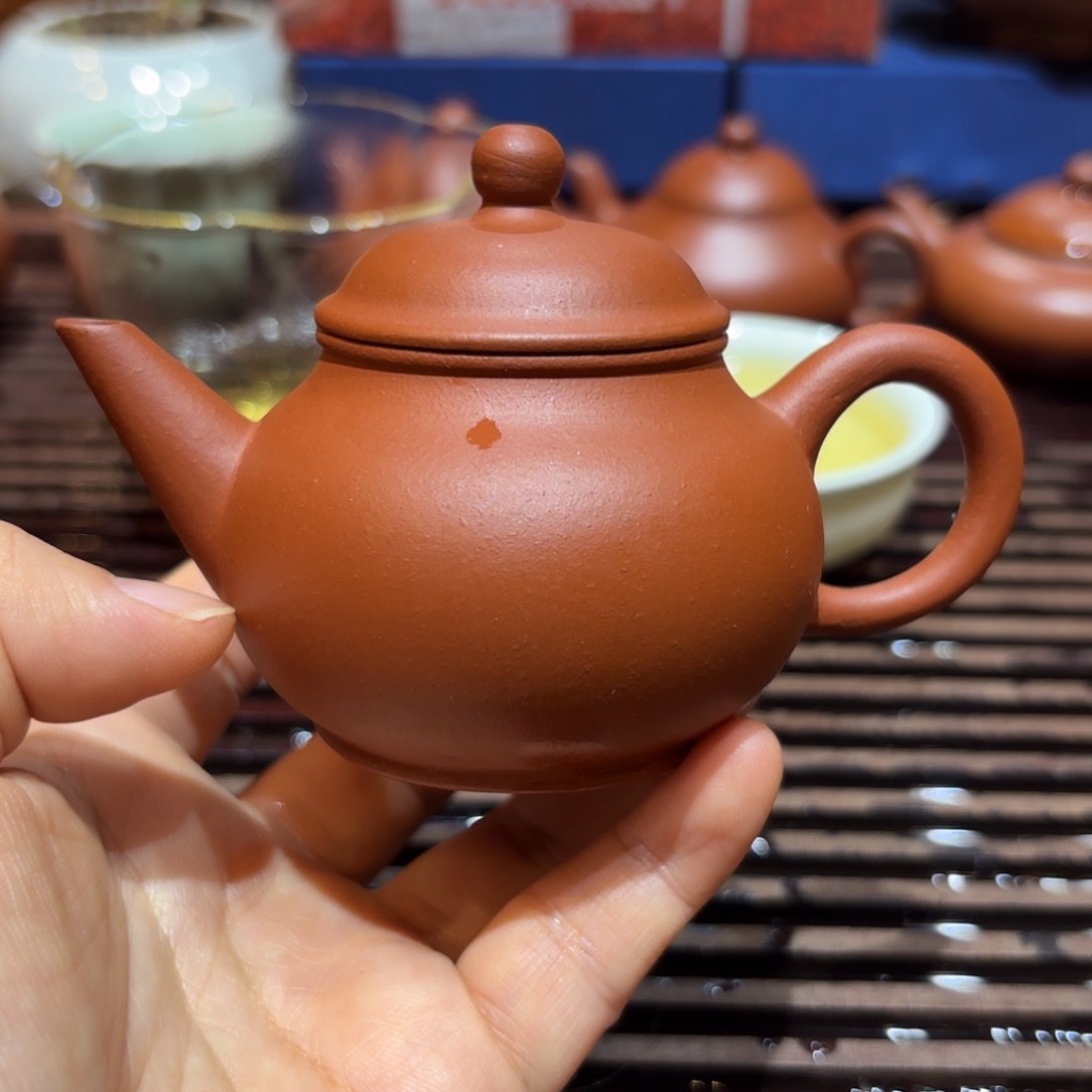 茶壶紫砂紫砂壶九十年代红泥芭乐95cc
