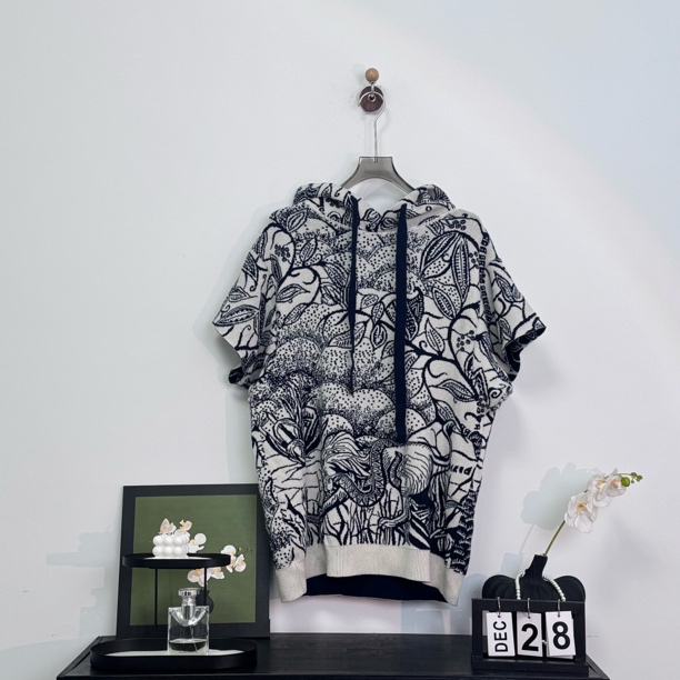 99新 DIOR/迪奥 丛林系列连帽针织衫 38码 原价2w