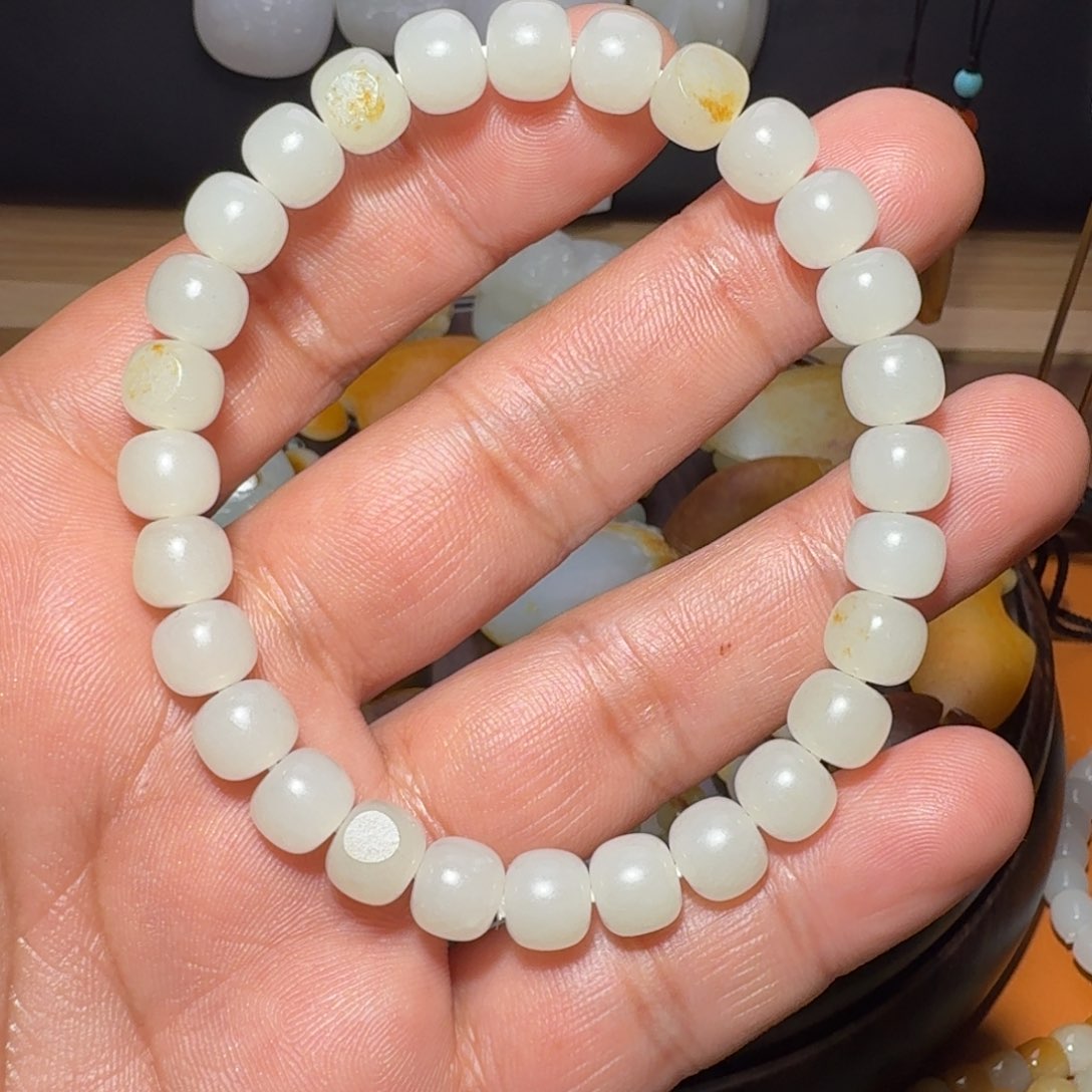 和田玉颈饰未镶嵌金***7