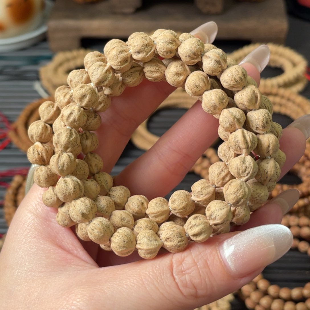 吊坠柏香籽/百香籽8+粉皮微脏原桩莲花